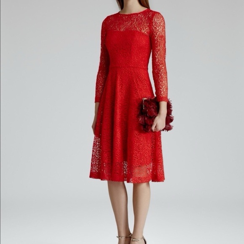 REISS London - Red Lace Party Dress, size 8